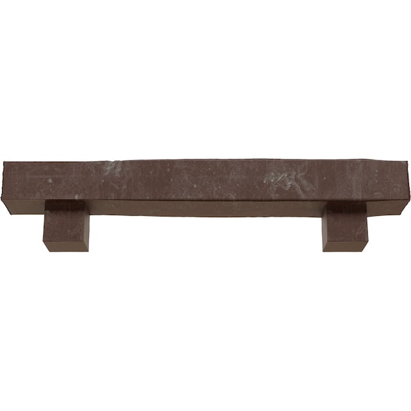 Kit W/ Alamo Corbels, Aged Pecan, 8H  X 12D X 72W Knotty Pine Faux Wood Fireplace ManteL